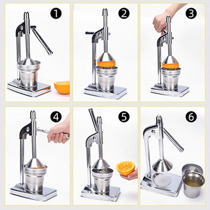 Manual Cast Iron Citrus Juicer Heavy Duty Commercial Grade Hand Press- Extra Large