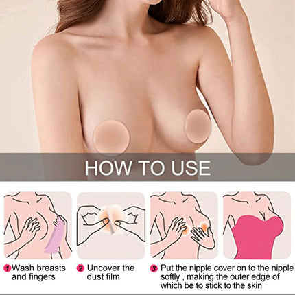 5 Pairs of Invisible Silicone Nipple Cover Breast Boob Bra Pad Petal Shape - Image 7