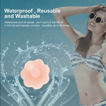 5 Pairs of Invisible Silicone Nipple Cover Breast Boob Bra Pad Petal Shape - Image 8