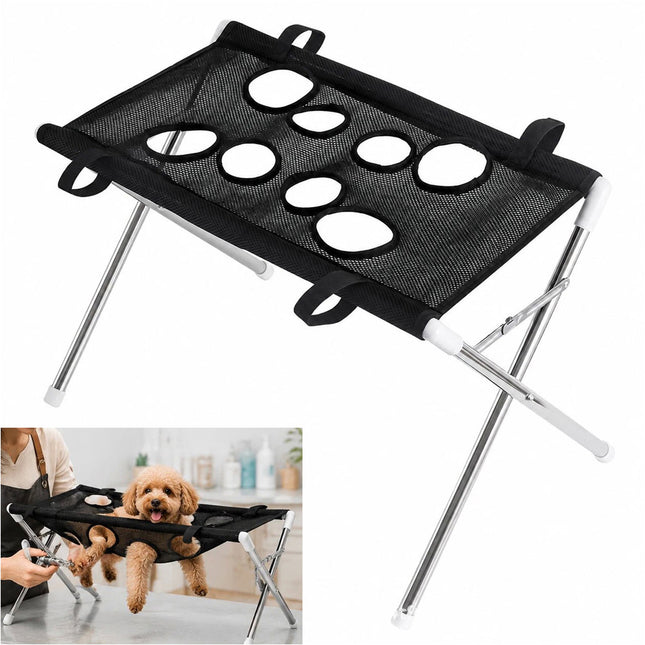 Pet Grooming Bath Table Foldable Breathable Mesh Hammock Washing Stand Dog Cat