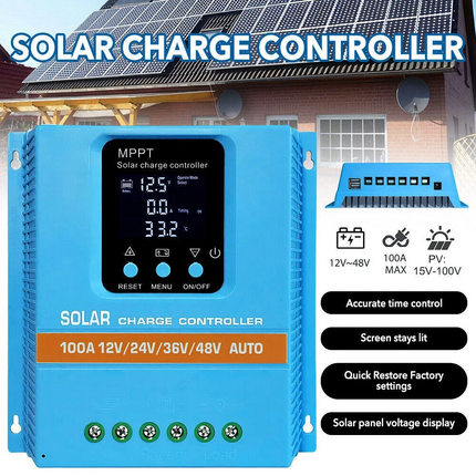 Upgraded MPPT Solar Charge Controller Battery Intelligent Regulator 60A