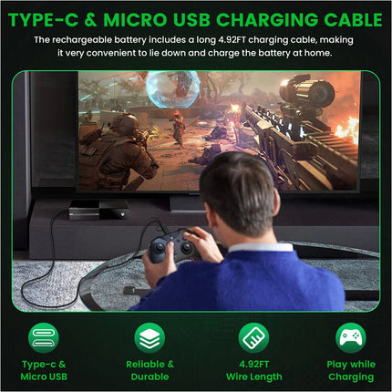 2x for Xbox Series X|S/Xbox One Rechargeable Controller Battery Pack 3600mAh