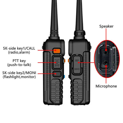 LCD Long Range UHF with Headsets USB Rechargeable