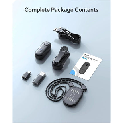 4K 128GB Mini Wearable Body Camera, 360°Rotatable Clip,Video Camcorder