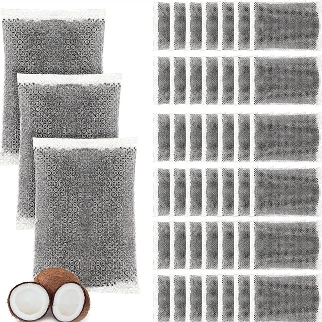 50 Pack Activated Carbon Charcoal Filter Bags Kit For Water Distiller Purifier