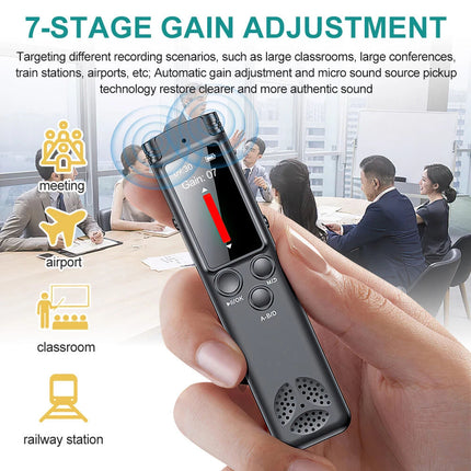 64GB Digital Voice Recorder for Lectures Meeting Recording Device Audio Recorder