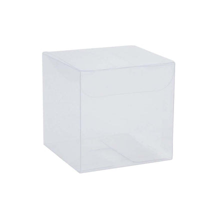 100x PVC Clear Transparent Macaron Square Cube Box For Wedding Favour Gift Candy