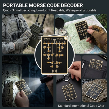 2X Morse Code Karte Pro Pocket-Size LED Trainer Morse Code Trainer Card Pro