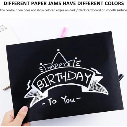 12/24/48PCS Outline Pens Metallic Coloring Lightstick Graffiti Pen Xmas Gifts