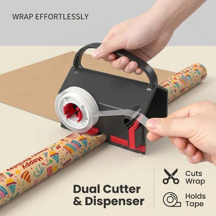 Wrapping Paper Cutter Tool With 2 Tape And 1 Replace Blade For Christmas Gifts
