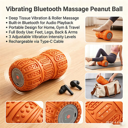 Silicone Vibrating Massage Roller For Muscle Recovery & Pain Relief- VIBIT Style