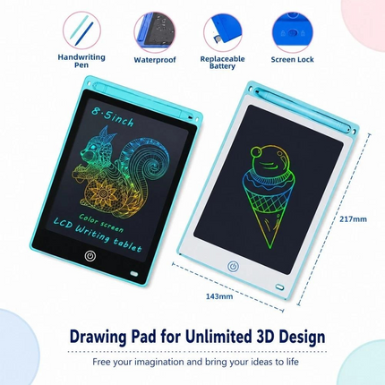 3D Printing Pen Drawing Tool LCD Screen USB Powered with Filaments for Boys And Girls Art Purple
