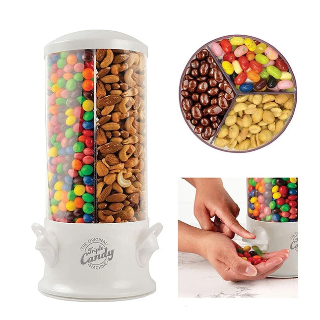 Triple Candy Machine Dispenser Fun Candy & Nut Dispenser Original Party Home