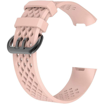 Fitbit Charge 3 4 Watch Soft Silicone Sports Replacement Band Wrist Strap Light Pink