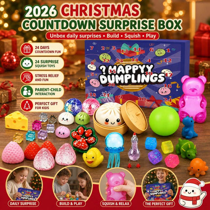 24PCS Advent Christmas Calendar 2026 Squeeze Doll Toy Set Xmas Gift