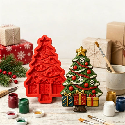 DIY Christmas Tree Resin Mold And Paint Craft Kit Reusable 3D Casting Molds