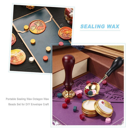DIY Custom Stamps Wax Seal Box Kit Detachable Stamp Spoon Sealing Gift