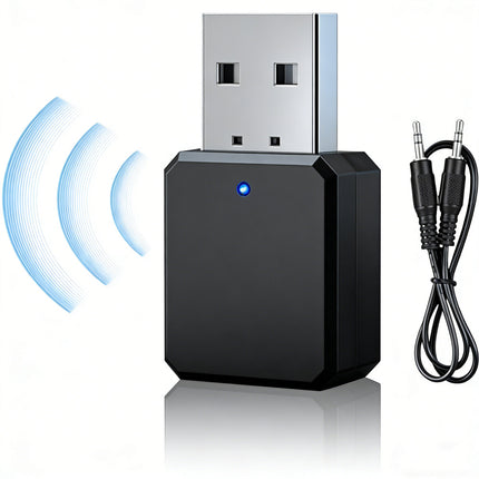 2in1 USB Bluetooth5.0 Transmitter Receiver Audio Adapter AUX 3.5mm TV PC Speaker