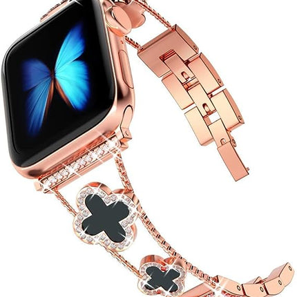 Bling Luxury Elegant For Apple Watch Case Band Bands Women Girls Series 8 7 6 5