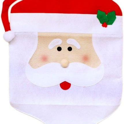 6x Christmas Cute  Santa Hat Chair Covers Dinner Home Décor Ornaments Gift