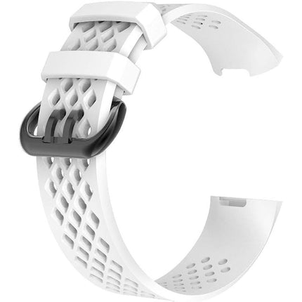 Fitbit Charge 3 4 Watch Soft Silicone Sports Replacement Band Wrist Strap White