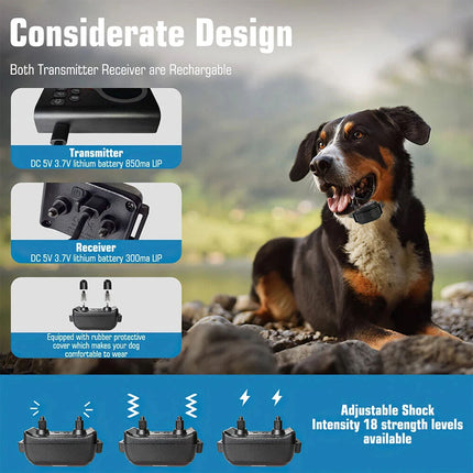 Anti Barkingelectric Shock Dog Pet Training Electroniccollarobeys Remote