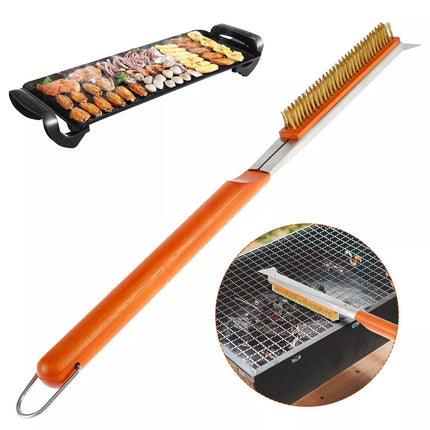 Pizza Oven Brush 21inch Portable Pizza Stone Brush with Wooden Handle