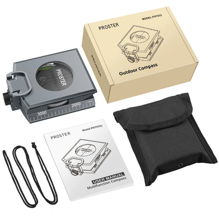Military Compass Army Sighting Hiking Survival Camping Inclinometer IP65