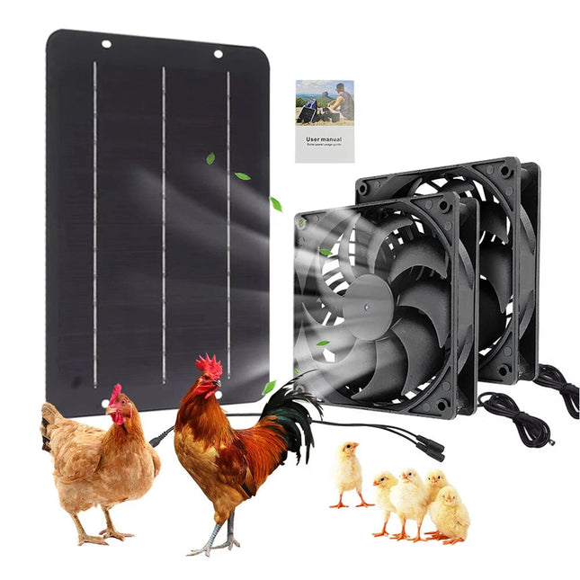 12V 40W Solar Panel Dual Exhaust Roof Attic Fan Air Ventilation Van Greenhouse
