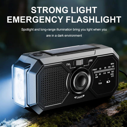 Portable Emergency Wind Up Solar Hand Crank Radio FM / AM Dynamo Power Bank