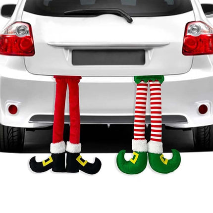 Christmas Santa Claus Elf Legs for Car Boot Hanging Decoration Vehicle