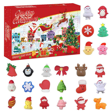 24 Days Countdown Calendar Christmas Advent Calendar Cute Squishy Toy Gift