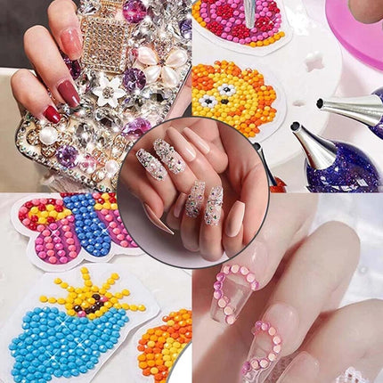 Cordless Electric Diamond Painting Pen Art Vacuum Pen Portable Rechargeable Nail Art White