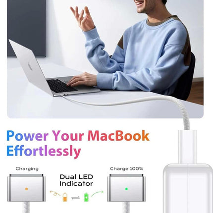 140W USB-C to MagSafe 3 Cable 2m  Silver Charger & Cable Type C Charging MacBook Pro Air M2 M3 M4