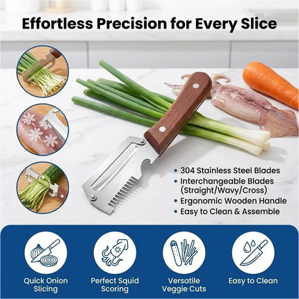 Stainless Steel Vegetable Peeler Wooden Handle Fruit Potato Slicer Kitchen Tool