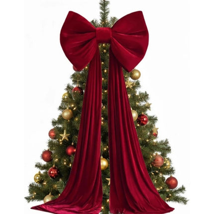 Soft Draping Large Velvet Christmas Bow Christmas Wreaths Bow Christmas Tree