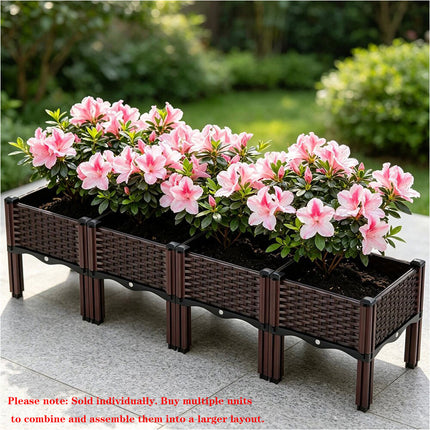 1Pcs Raised Garden Bed Planter Box Outdoor Herb Flower Vegetable Plastic Grow Pot