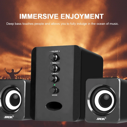 Surround 3D Sound System Speakers Gaming Bass USB Wired for Desktop Computer
