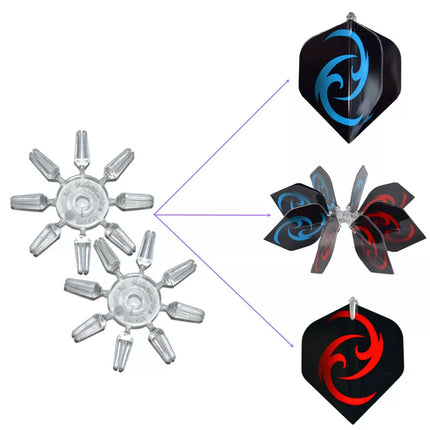 6PCS Darts Set 27g Professional Steel Tip Aluminum Shaft Dart Flights Sports
