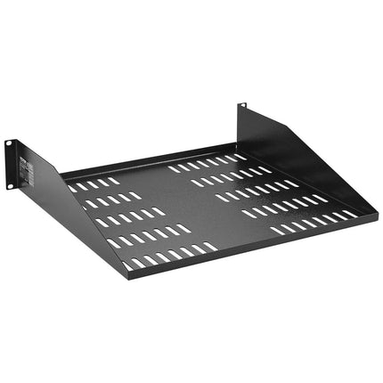 2U Server Rack Shelf 16&#034;/406 mm Depth Vented Rack Mount Shelf with Tray