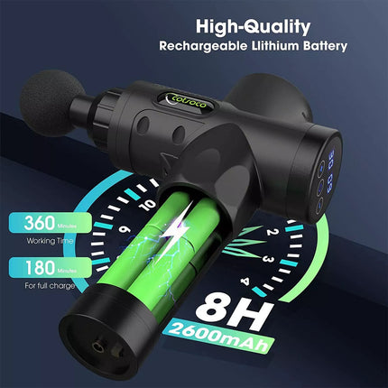 30 Speed Massage Gun for Athletes,10 Massage Heads,Upgrade Percussion Muscle