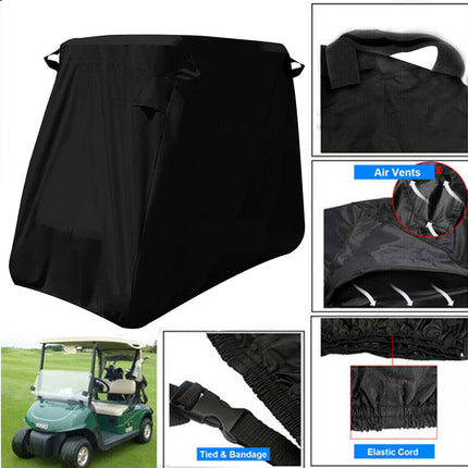 2 Passenger Golf Cart Cover Heavy Duty Protector For Yamaha Club Car Waterproof