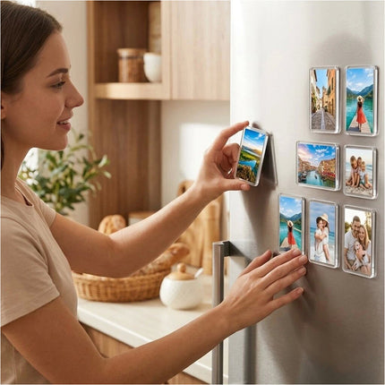 20PCS Rectangle 5 x 8CM DIY Acrylic Photo Display Craft Set, Clear Picture Holder Making Kit