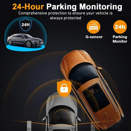 4K Dash Cam 4Channel Front and Rear Car DVR DashCamera Video Recorder1080P