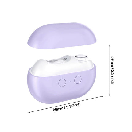 Easyclip Smart Electric Nail Clipper, 3In1 Multi-Functional Electric LED Toenail Clipper Purple
