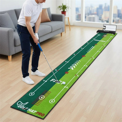 Golf Putting Mat Practice Portable Indoor Outdoor Putter Trainer Practice 280cm