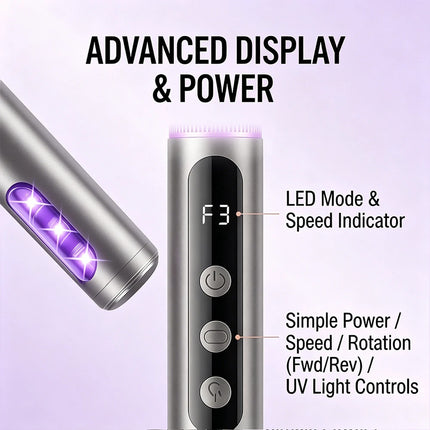 2-in-1 Electric Nail Drill & UV Curing Lamp Nail Polishing Grinder and Gel Drying Tool