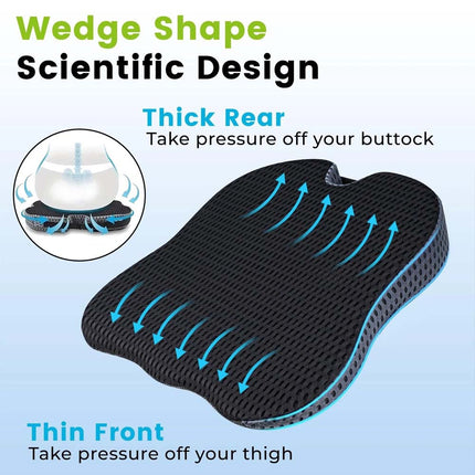 Car Cushion Universal Memory Foam Driver Wedge Pad Breathable Heightening