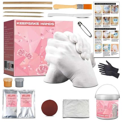 Hand Casting Kit for Couples Adults DIY Keepsake Plaster Statue Cast Kit Gift