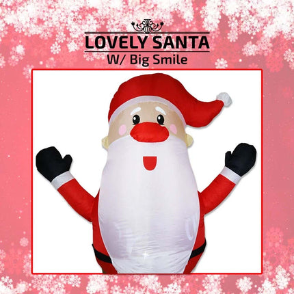 Inflatable Christmas Santa W/ Rotating Light Wave 1.8M Xmas Decoration Outdoor